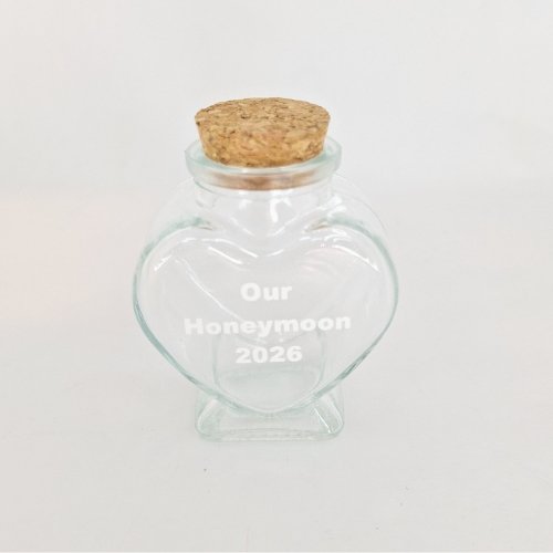 Contenedor corazón para luna de miel/boda/despedida
