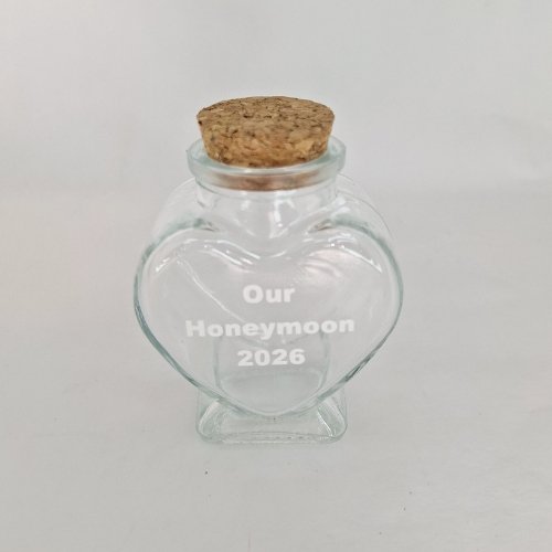 Contenedor corazón para luna de miel/boda/despedida